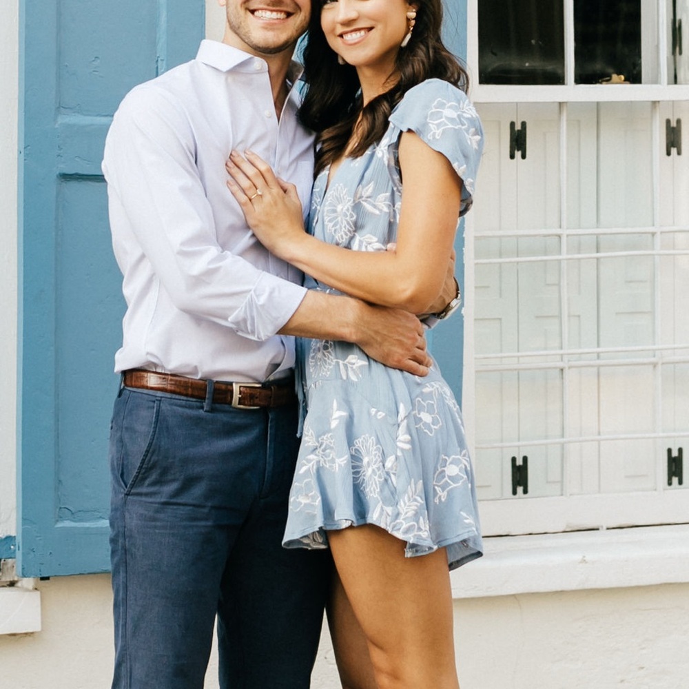 Blue Floral Romper